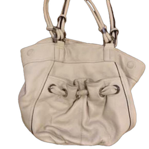 B. Makowsky cream pebbled leather purse OBO